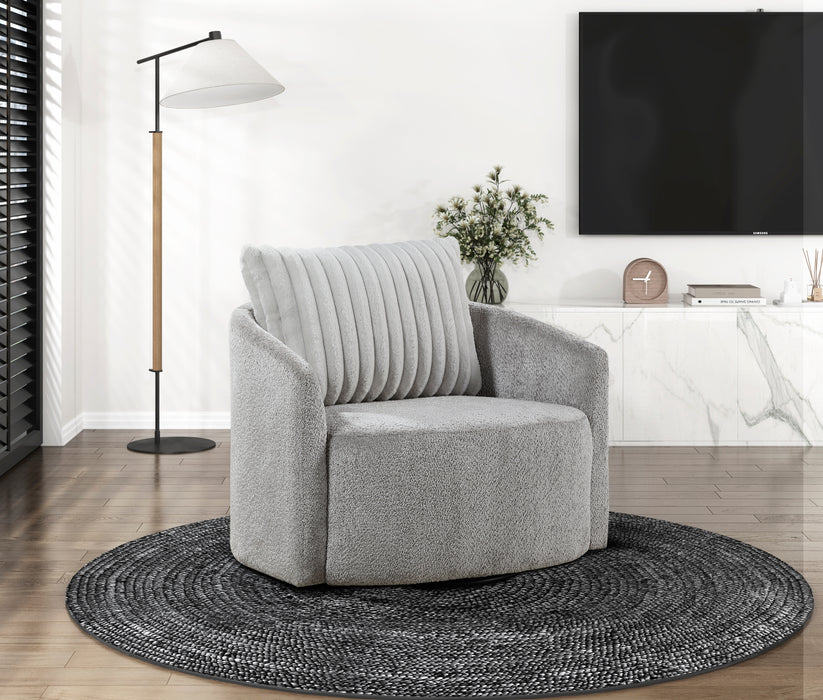 Francine Swivel Chair in Gray - 1239-1 - FAMSA Furniture (TX)