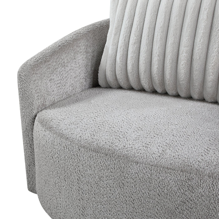 Francine Swivel Chair in Gray - 1239-1 - FAMSA Furniture (TX)
