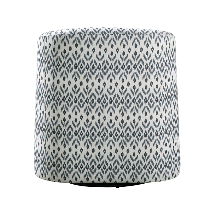 Augustine Swivel Chair in Blue/White - 1244-1 - FAMSA Furniture (TX)
