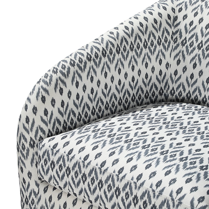 Augustine Swivel Chair in Blue/White - 1244-1 - FAMSA Furniture (TX)