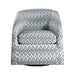 Augustine Swivel Chair in Blue/White - 1244-1 - FAMSA Furniture (TX)