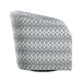 Augustine Swivel Chair in Blue/White - 1244-1 - FAMSA Furniture (TX)