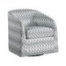 Augustine Swivel Chair in Blue/White - 1244-1 - FAMSA Furniture (TX)