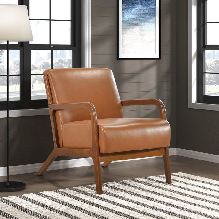 Gabe Accent Chair in Brown/Walnut - 1247BRW-1 - FAMSA Furniture (TX)