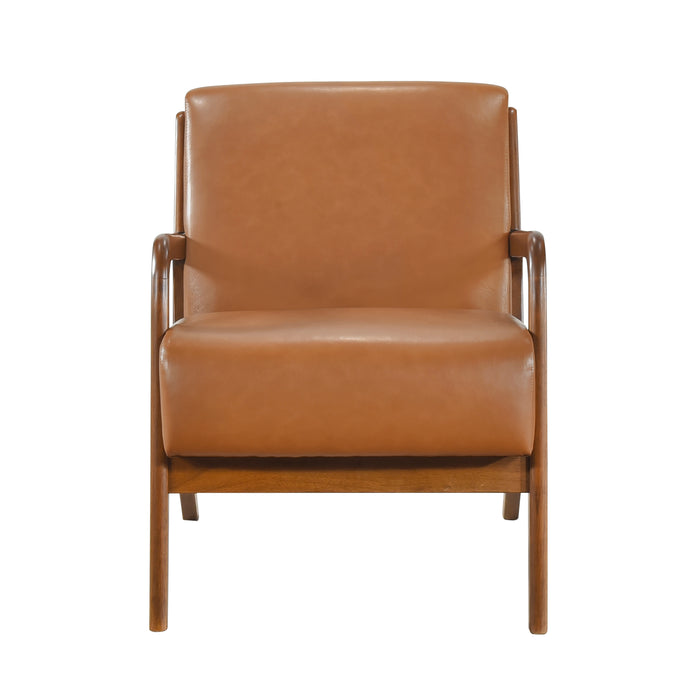 Gabe Accent Chair in Brown/Walnut - 1247BRW-1 - FAMSA Furniture (TX)