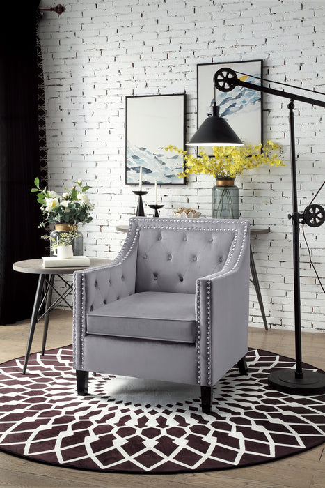 Grazioso Accent Chair in Gray - 1297GY-1NN - FAMSA Furniture (TX)