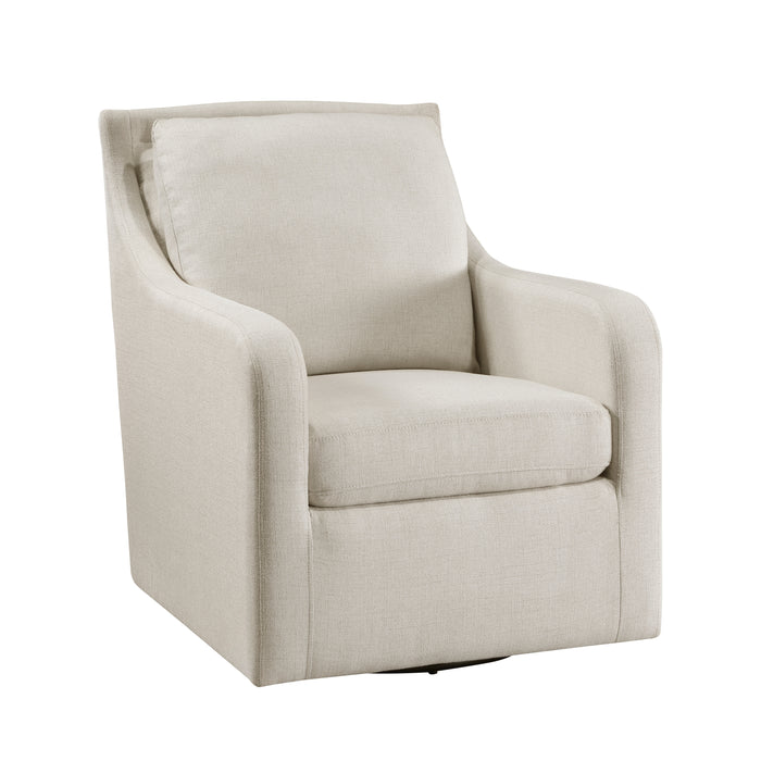 Claymont Swivel Chair in Beige - 1299BEG-1 - FAMSA Furniture (TX)