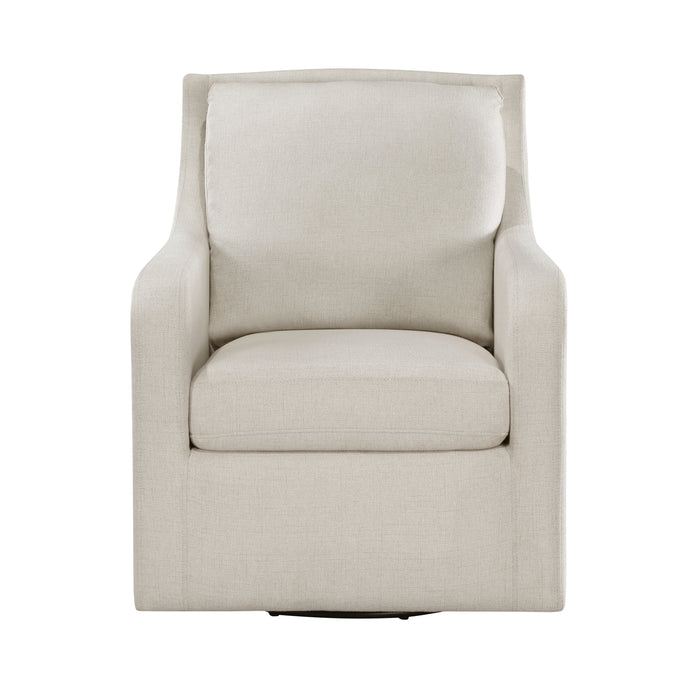 Claymont Swivel Chair in Beige - 1299BEG-1 - FAMSA Furniture (TX)