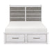 Ambrose Eastern King Platform Bed with Footboard Storage in Gray/White - 1303K-1EK - FAMSA Furniture (TX)