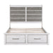 Ambrose Eastern King Platform Bed with Footboard Storage in Gray/White - 1303K-1EK - FAMSA Furniture (TX)