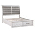 Ambrose Eastern King Platform Bed with Footboard Storage in Gray/White - 1303K-1EK - FAMSA Furniture (TX)
