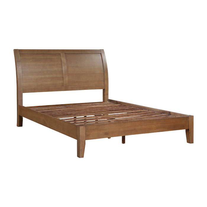 Evans Eastern King Platform Bed in Brown - 1314K-1EK - FAMSA Furniture (TX)