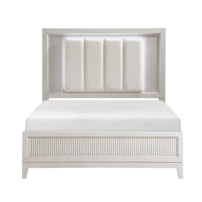 Florence Queen Bed in White - 1326-1 - FAMSA Furniture (TX)