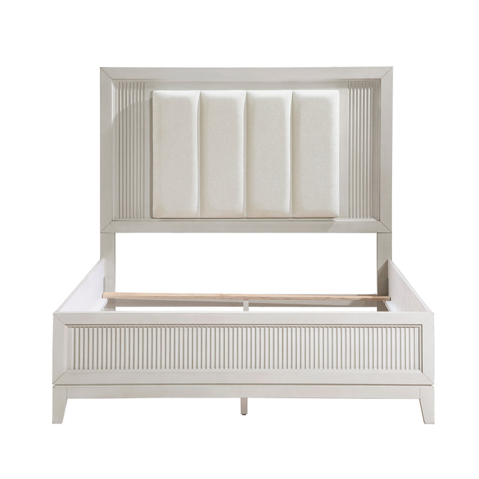 Florence Queen Bed in White - 1326-1 - FAMSA Furniture (TX)