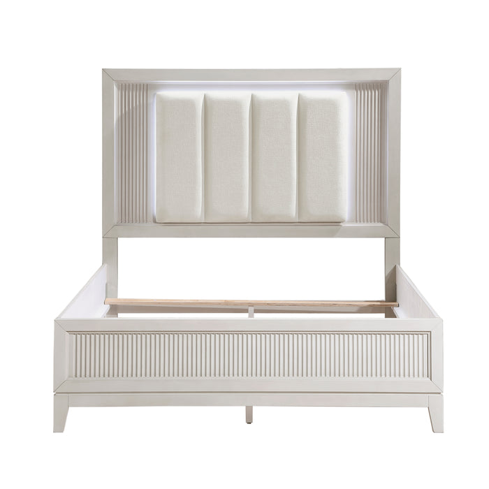 Florence Queen Bed in White - 1326-1 - FAMSA Furniture (TX)