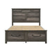 Lenior Eastern King Platform Bed with Footboard Storage in Gray - 1342K-1EK - FAMSA Furniture (TX)