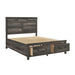 Lenior Eastern King Platform Bed with Footboard Storage in Gray - 1342K-1EK - FAMSA Furniture (TX)