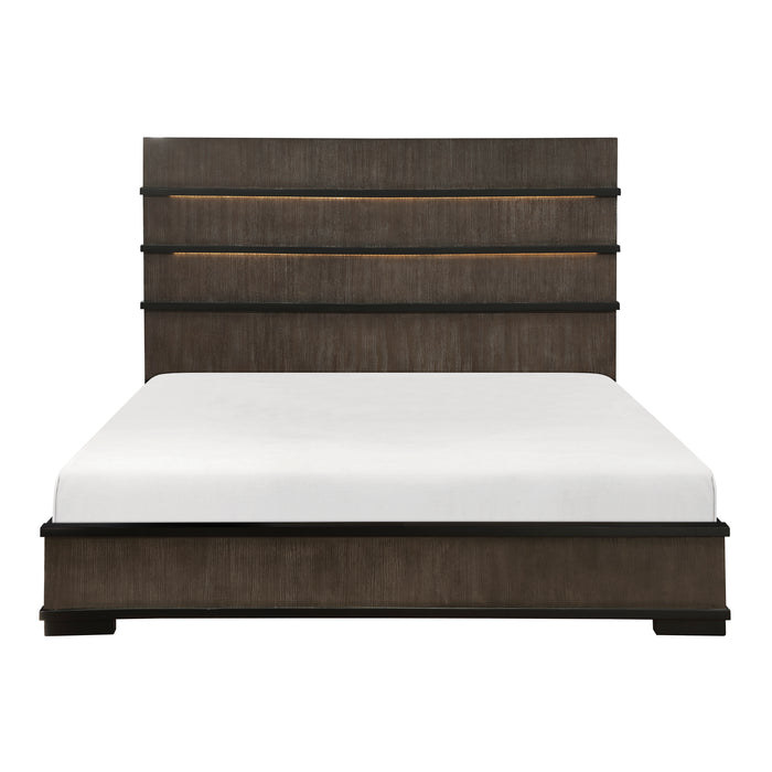 Acworth Eastern King Bed in Black/Brown/Gray - 1343K-1EK - FAMSA Furniture (TX)