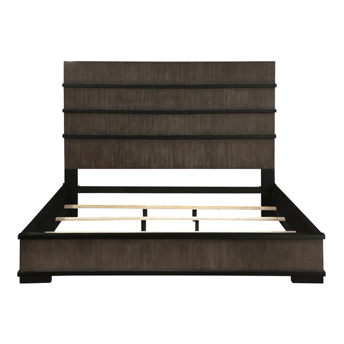 Acworth Eastern King Bed in Black/Brown/Gray - 1343K-1EK - FAMSA Furniture (TX)