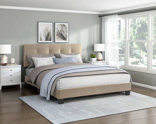 Newberry Queen Platform Bed in Brown - 1350BR-1 - FAMSA Furniture (TX)