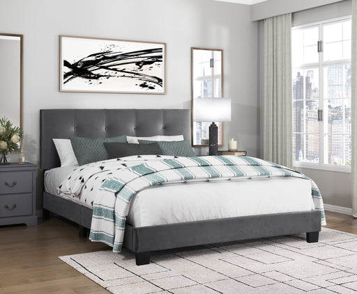 Newberry Queen Platform Bed in Gray - 1350DG-1 - FAMSA Furniture (TX)