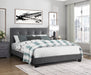 Newberry Queen Platform Bed in Gray - 1350DG-1 - FAMSA Furniture (TX)