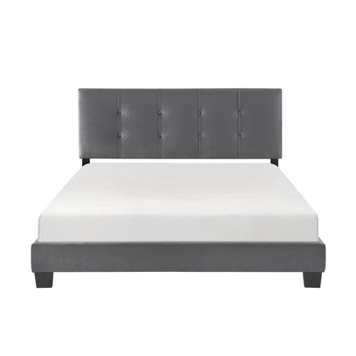 Newberry Queen Platform Bed in Gray - 1350DG-1 - FAMSA Furniture (TX)