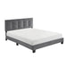 Newberry Queen Platform Bed in Gray - 1350DG-1 - FAMSA Furniture (TX)