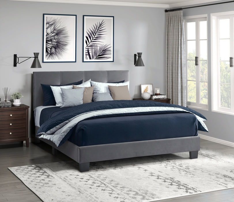 Newberry Full Platform Bed in Gray - 1350DGF-1 - FAMSA Furniture (TX)