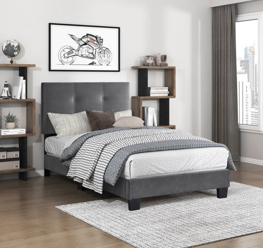 Newberry Twin Platform Bed in Gray - 1350DGT-1 - FAMSA Furniture (TX)