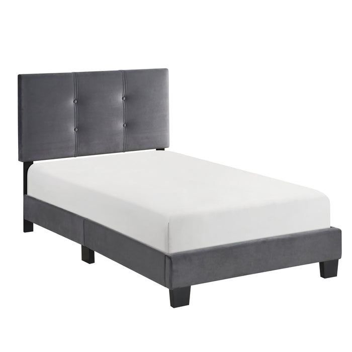 Newberry Twin Platform Bed in Gray - 1350DGT-1 - FAMSA Furniture (TX)