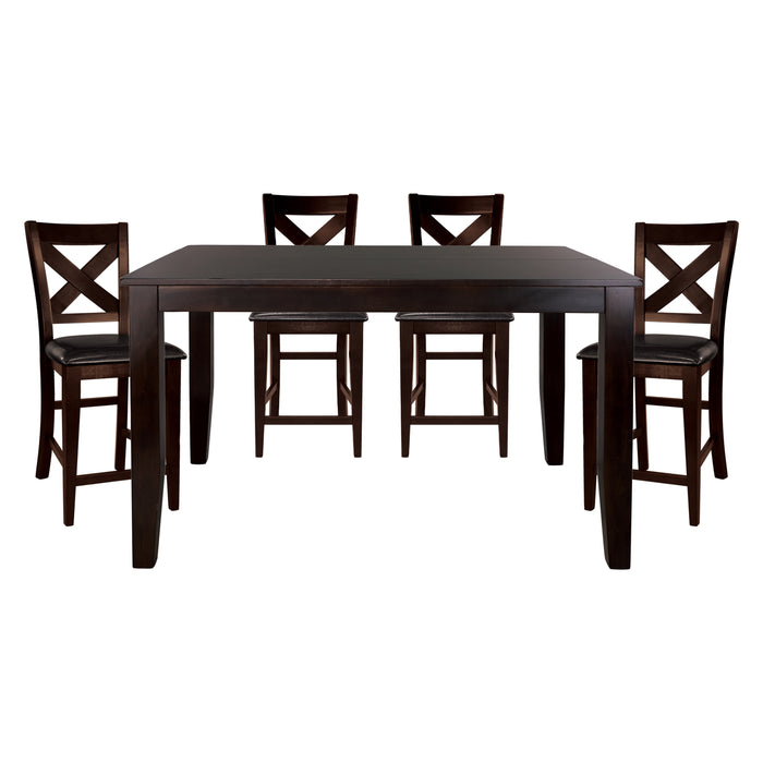 Crown Point 5pc Set (TB+4S) in Brown - 1372-36*5 - FAMSA Furniture (TX)