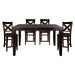 Crown Point 5pc Set (TB+4S) in Brown - 1372-36*5 - FAMSA Furniture (TX)