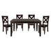 Crown Point 5pc Set (TB+4S) in Brown - 1372-78*5 - FAMSA Furniture (TX)