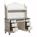 Cinderella (2) Writing Desk with Hutch in Gray/White - 1386NW-10* - FAMSA Furniture (TX)