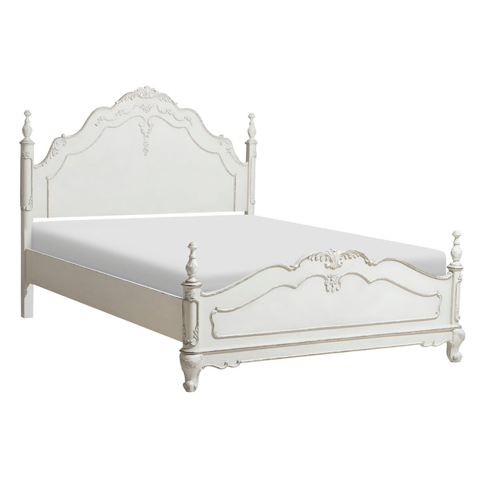 Cinderella Queen Bed in White/Gray - 1386NW-1 - FAMSA Furniture (TX)