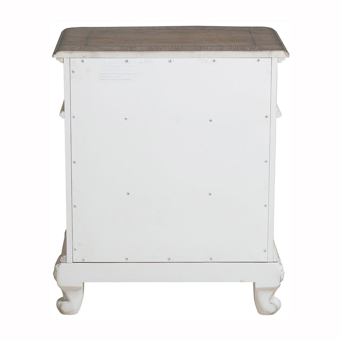 Cinderella 4pc Set (TB+NS+DR+MR) in White/Gray - 1386TNW-1*4 - FAMSA Furniture (TX)