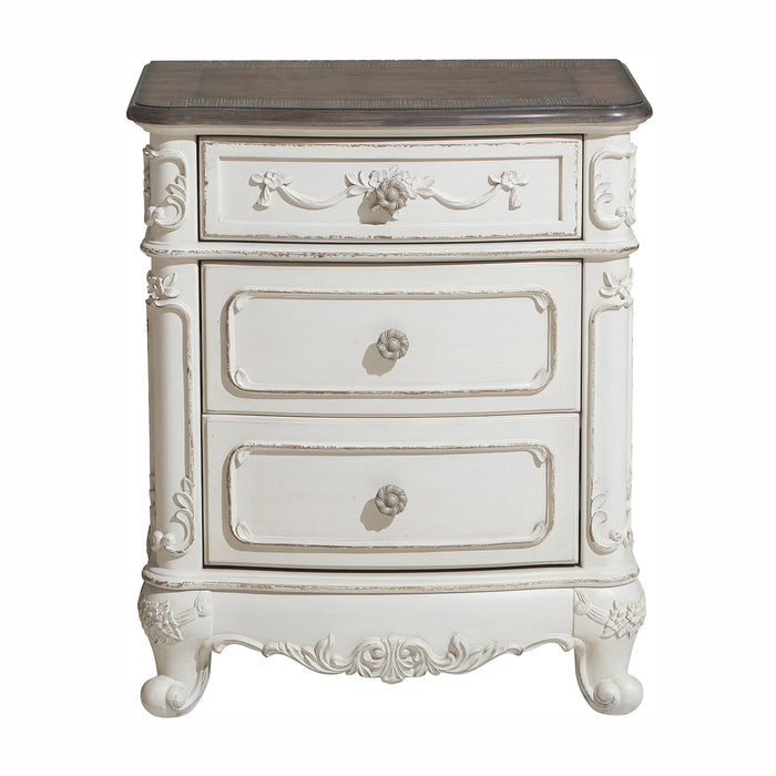 Cinderella 4pc Set (TB+NS+DR+MR) in White/Gray - 1386TNW-1*4 - FAMSA Furniture (TX)