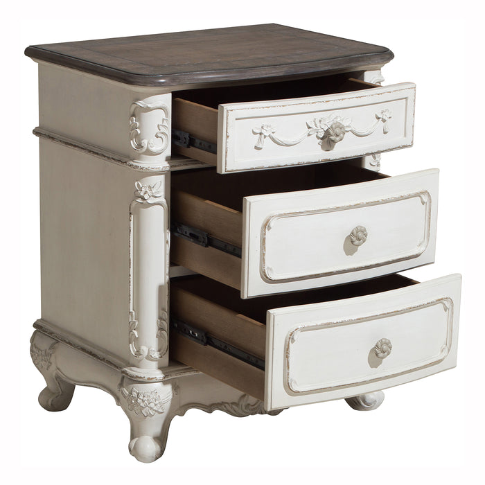 Cinderella 4pc Set (TB+NS+DR+MR) in White/Gray - 1386TNW-1*4 - FAMSA Furniture (TX)
