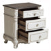 Cinderella 4pc Set (TB+NS+DR+MR) in White/Gray - 1386TNW-1*4 - FAMSA Furniture (TX)