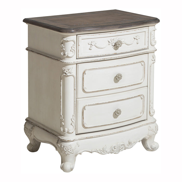 Cinderella 4pc Set (TB+NS+DR+MR) in White/Gray - 1386TNW-1*4 - FAMSA Furniture (TX)