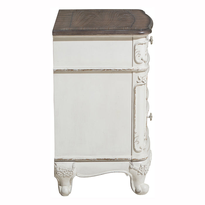 Cinderella 4pc Set (TB+NS+DR+MR) in White/Gray - 1386TNW-1*4 - FAMSA Furniture (TX)