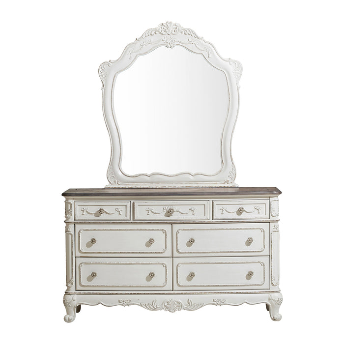 Cinderella Mirror in Gray/White - 1386NW-6 - FAMSA Furniture (TX)