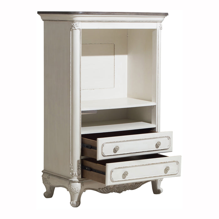 Cinderella Armoire in White/Gray - 1386NW-7 - FAMSA Furniture (TX)