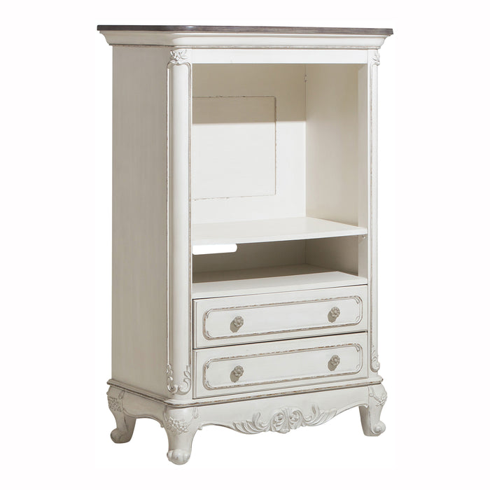 Cinderella Armoire in White/Gray - 1386NW-7 - FAMSA Furniture (TX)