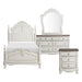 Cinderella 4pc Set (TB+NS+DR+MR) in White/Gray - 1386TNW-1*4 - FAMSA Furniture (TX)