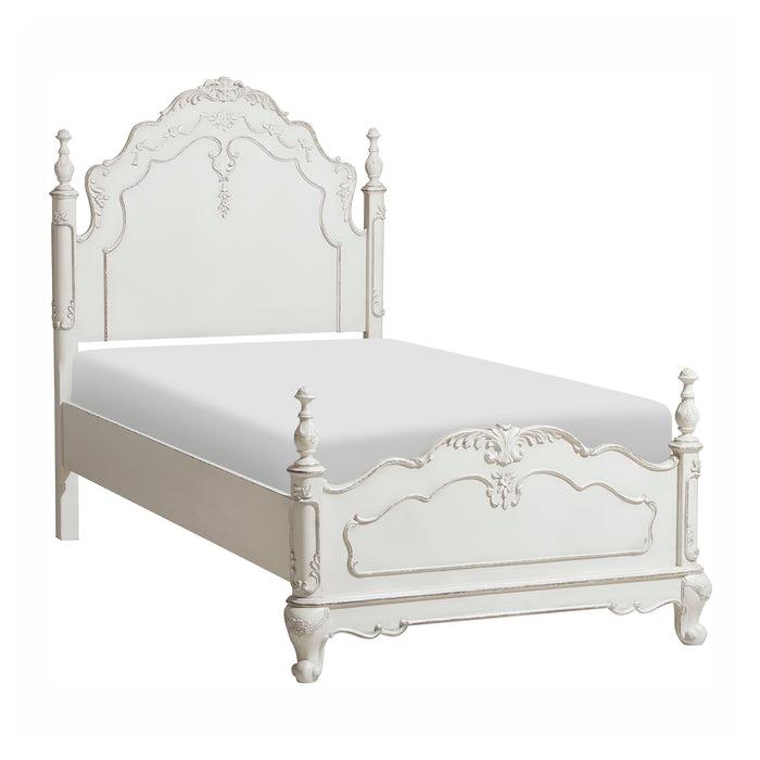 Cinderella Twin Bed in Gray/White - 1386TNW-1 - FAMSA Furniture (TX)