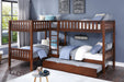 Rowe (4) Corner Bunk Bed with Twin Trundle in Cherry - B2013CNDC-1R* - FAMSA Furniture (TX)