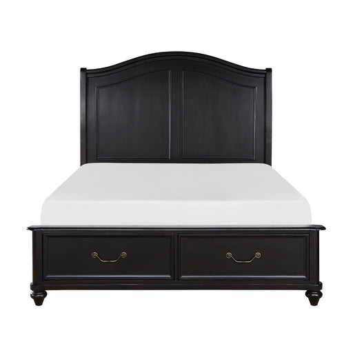 Herman Eastern King Platform Bed with Footboard Storage in Gray/Brown - 1420K-1EK - FAMSA Furniture (TX)