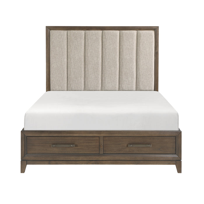 Cambridge 4pc Set (QB+NS+DR+MR) in Walnut - 1422N-1*4 - FAMSA Furniture (TX)
